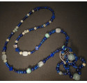 collier lapis lazuli et aigue marine