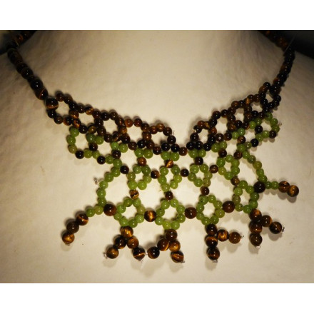 collier oeil de tigre et jade 