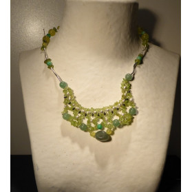 collier péridot et jade