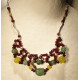 collier grenat, serpentine et aventurine