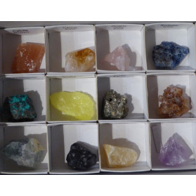 boite de collection 12 minéraux