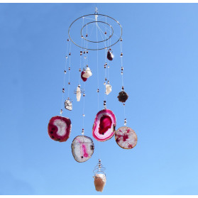 Big Pink Gemstone Windchime