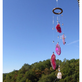 Mineral Pink Agate Windchime