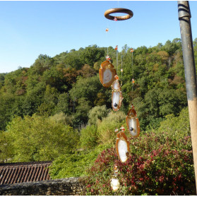 Suspension en pierres oranges L'AGE DE PIERRE 