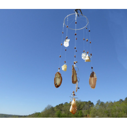 Orange Rock Agate Windchime