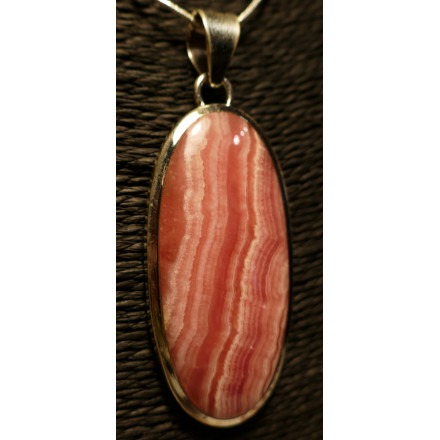 Pendentif en rhodochrosite