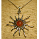 pendentif soleil cornaline