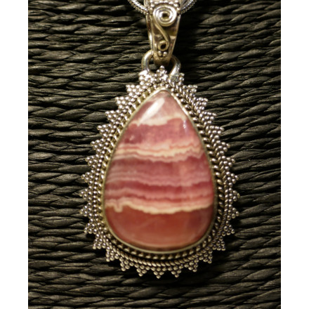 Pendentif en rhodochrosite