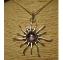 pendentif soleil améthyste