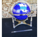Globe terrestre 33 cm pieds chrome