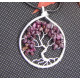 Ruby Tree of Life, Red Gemstone Pendant, Creation LE SAULE REVEUR