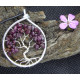 Ruby Tree of Life, Red Gemstone Pendant, Creation LE SAULE REVEUR