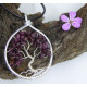 Ruby Tree of Life, Red Gemstone Pendant, Creation LE SAULE REVEUR