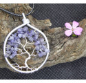 Blue Tanzanite Tree of Life, Gemstone Pendant, handmade by LE SAULE REVEUR