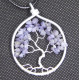 Blue Tanzanite Tree of Life, Gemstone Pendant, handmade by LE SAULE REVEUR