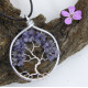 Blue Tanzanite Tree of Life, Gemstone Pendant, handmade by LE SAULE REVEUR