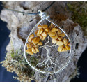 Yellow Jasper Tree of Life Pendant, Solar Plexus Chakra, Creation LE SAULE REVEUR