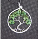 Arbre de Vie en Emeraude, Pendentif en Pierre Précieuse Verte, Creation LE SAULE REVEUR