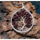 Arbre de VIe en Grenat, Pendentif en pierre rouge, Creation LE SAULE REVEUR