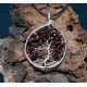 Arbre de VIe en Grenat, Pendentif en pierre rouge, Creation LE SAULE REVEUR