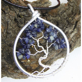Blue Sapphire Tree of Life Pendant, Creation LE SAULE REVEUR