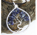 Blue Sapphire Tree of Life Pendant, Creation LE SAULE REVEUR