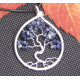 Blue Sapphire Tree of Life Pendant, Creation LE SAULE REVEUR