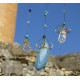 Capteur de Rêves COSMOS en lapis lazuli, cristal de roche, aigue marine, agate, Création LE SAULE REVEUR