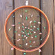 Zen Green Pink Gemstone Dreamcatcher, Malachite, Rhodonite, Creation LE SAULE REVEUR