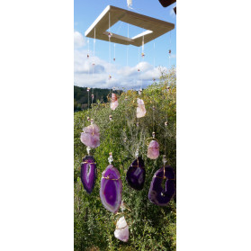 Purple Gemstone Windchime Medium Size