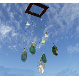 Green Gemstone Windchime 9 stones