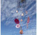 Pink Gemstone Agate Windchime Medium Size