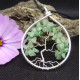 Green Aventurine Stone Tree of Life Pendant