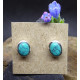 Turquoise and Silver Stud Earings