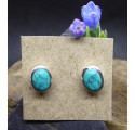 Turquoise and Silver Stud Earings