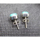 Turquoise and Silver Stud Earings