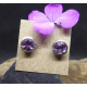 Amethyst and Silver Stud Earings