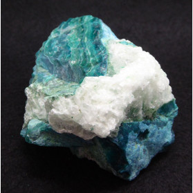 Blue Chrysocolla with Gypsum Crystals from Chile, Quality AAA+