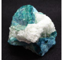 Blue Chrysocolla with Gypsum Crystals from Chile, Quality AAA+