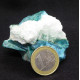 Blue Chrysocolla with Gypsum Crystals from Chile, Quality AAA+