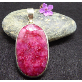 Ruby Pendant, Silver Jewellery