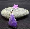 Pendentif Argent en Charoite en triangle