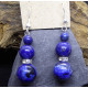 Boucles d'oreille pendantes en lapis lazuli