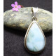 Pendentif Larimar et Argent en Goutte