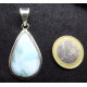 Pendentif Larimar et Argent en Goutte