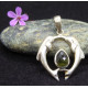 Dolpins Silver and Peridot Pendant