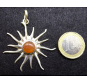 pendentif soleil cornaline