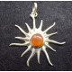 pendentif soleil cornaline