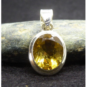 Citrine and Silver Pendant