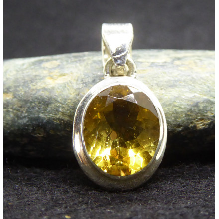 Pendentif en Citrine et Argent 925